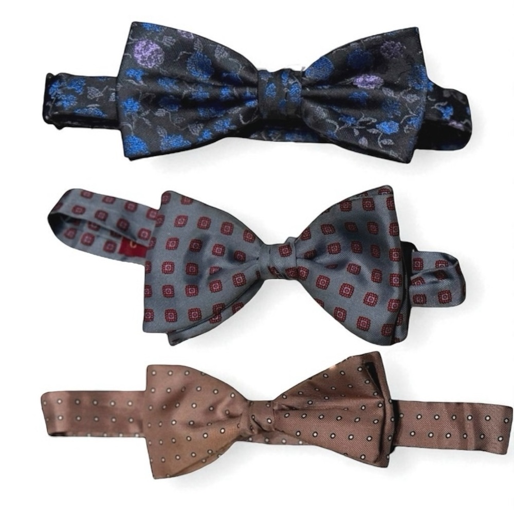 Ralph Lauren Blue, Gray, and Brown Bow Ties